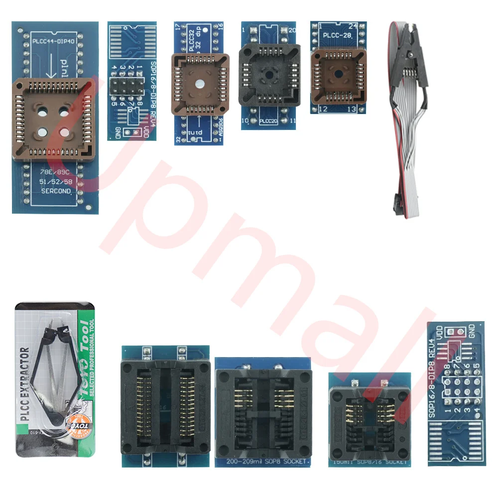 Original XGecu T48 Programmer 10 Adapters V12.63 Support 28000+ ICs for SPI/Nor/NAND Flash/EMMC BGA153/162/169/100/221