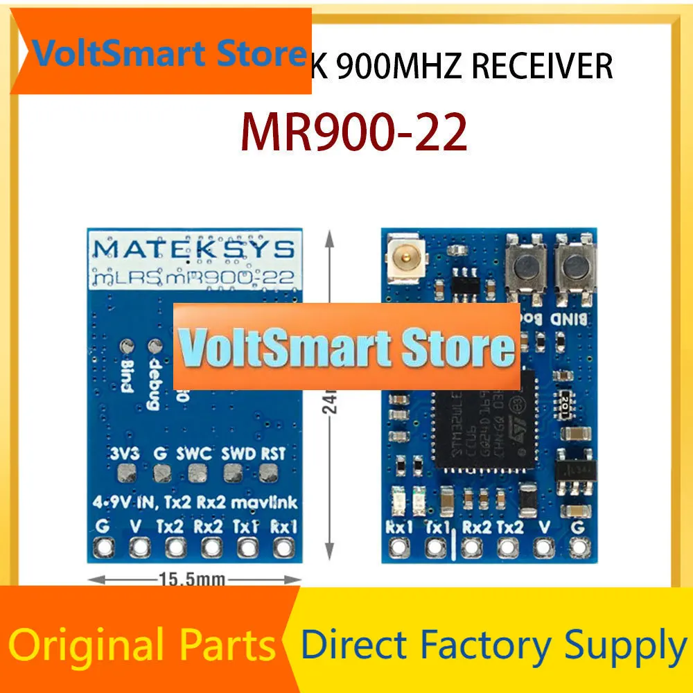 VoltSMavlink 900MHz Receiver MR900 22dBm RF Power For MATEKSYS MLRS Long Range Telemetry System