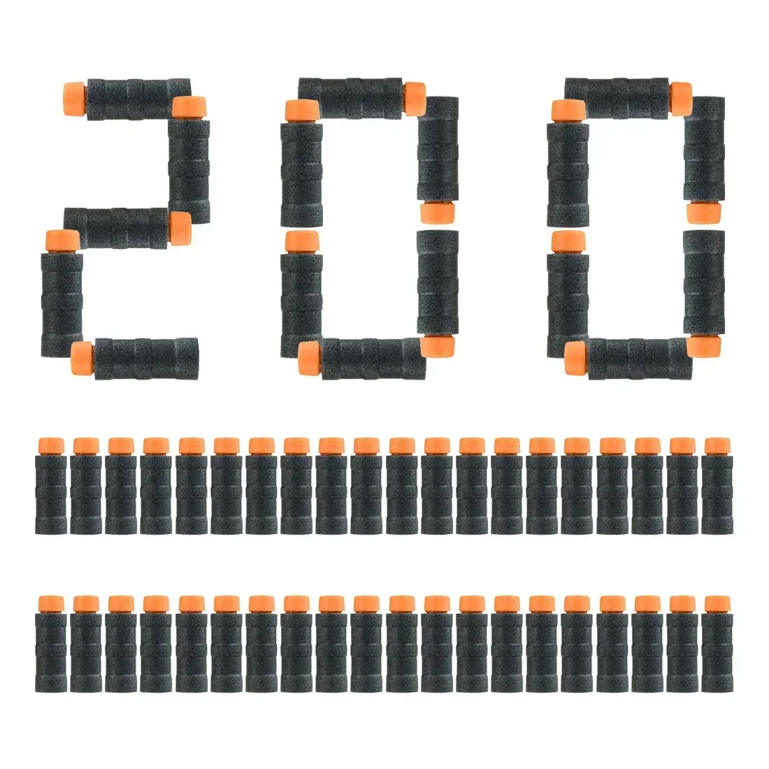 

200PCS Worker 3-Ring Bamboo-Shaped Darts For Emitter Soft Bullet Toy Gun Accessories Foam Darts Bullets Kids Outdoor Toys