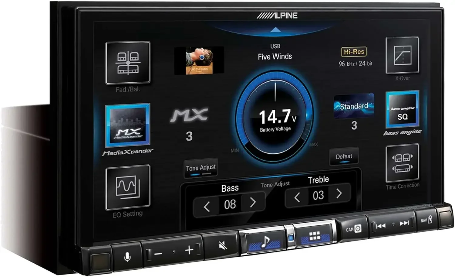 Receptor Multimedia iLX-507 de 7 pulgadas, dispositivo compatible con CarPlay inalámbrico e inalámbrico, Android Auto