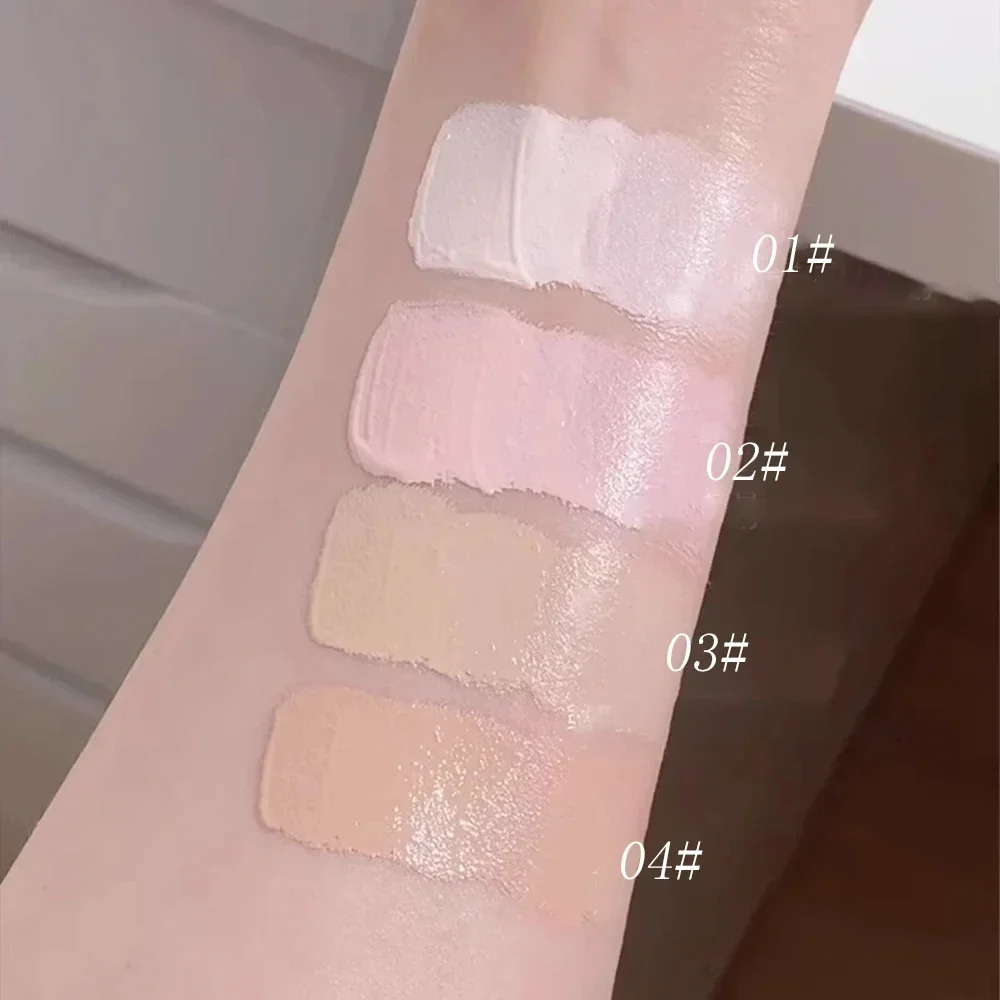 Corretivo líquido rosa, hidratante, à prova d'água, iluminador, creme corretivo, cobertura duradoura, manchas de acne, olheiras, maquiagem facial