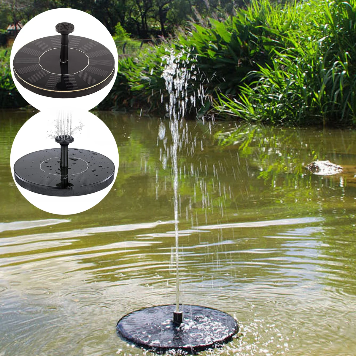 

13/16/18 см пластиковая мини-головка для фонтана на солнечной энергии, сад, парк, отель, бассейн, птичья ванна, фонтанная насадка, устройство для наружного ландшафтного дизайна