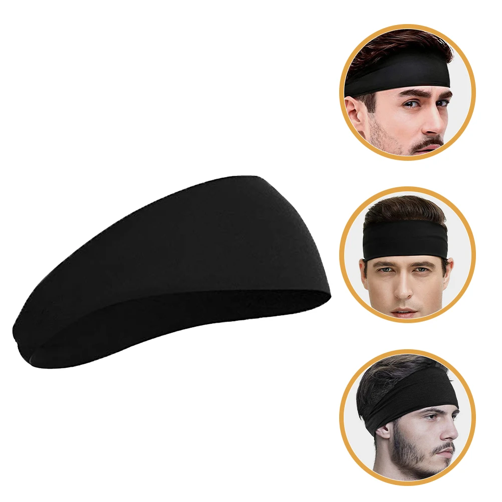 

4 Pcs Sports Headbands for Men Elastic Sweatbands Black Athletic Bandanas Fitness Yoga Hair Bands Lightweight Durable Non Fading