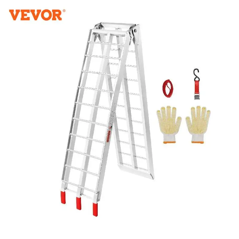 VEVOR Motorcycle Ramps 750/1500 lbs Folding Loading Ramps for Pickup Trucks Bed Trailers Ramp with Load Straps for Motorcycle1Pc