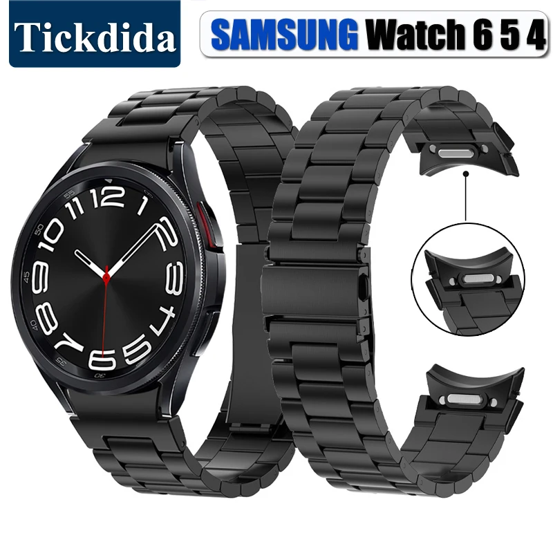 

Metal Strap for Samsung Galaxy Watch 6 5 4 40mm 44mm Bracelet One Click Attachment for Galaxy Watch 6 Classic 43mm 47mm Band