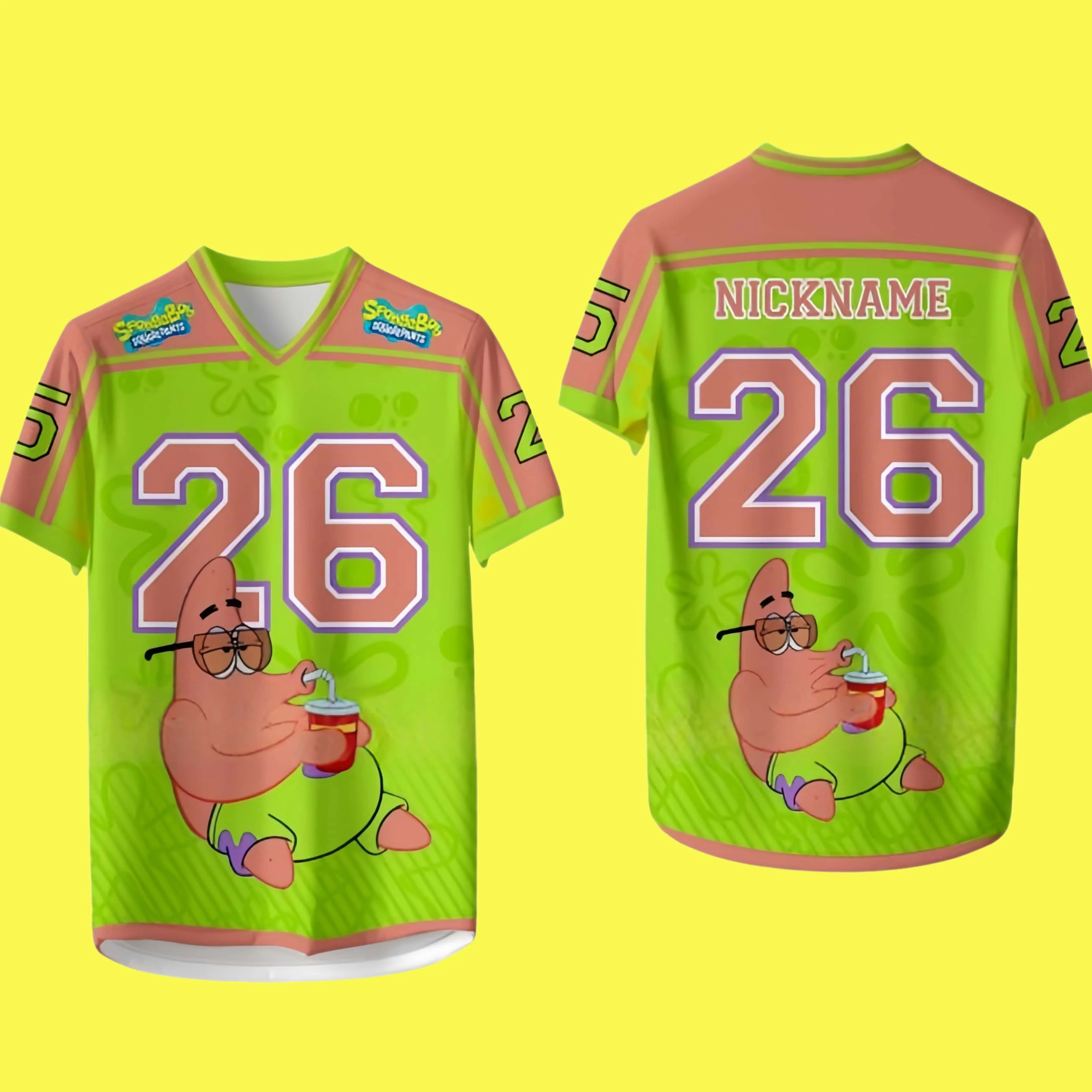 2026 SpongeBob Schwammkopf Familienfoto-Serie Neue Erwachsenen- und Kinder-Partnerlook Freizeit-Sport 3D-gedruckte Kurzarm-Shirts – Detail 5