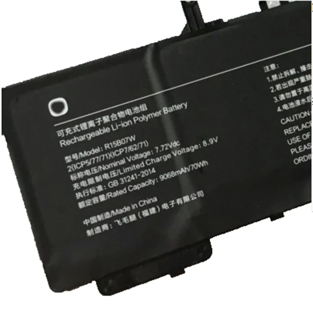 7.72V 70Wh R15B07W New Original Laptop Battery For Xiaomi RedmiBook Enhanced Pro 15 XMA2007