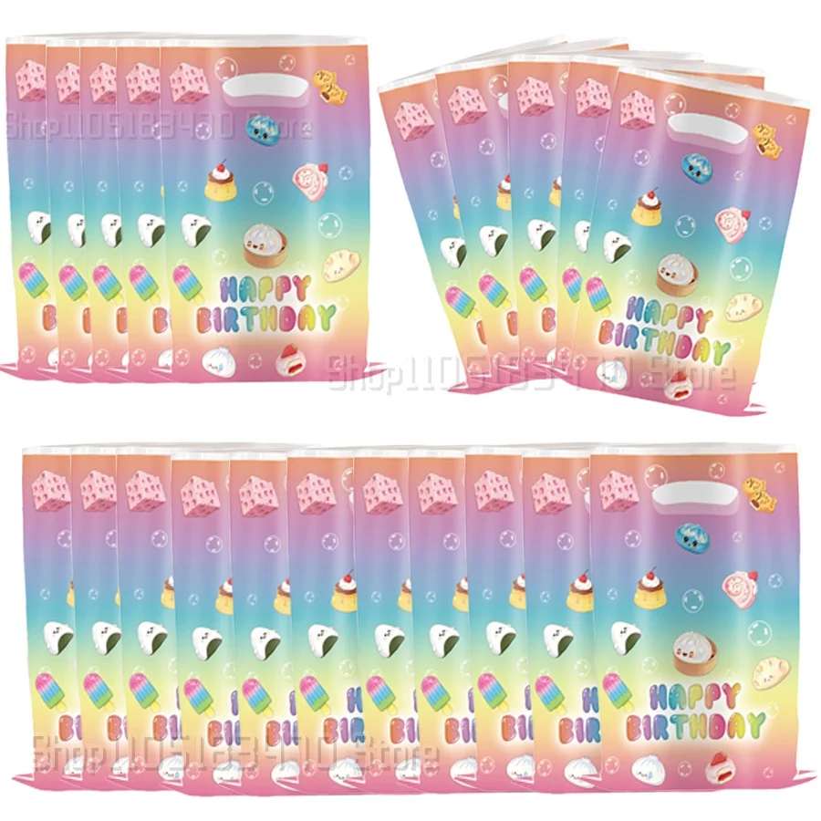 Squishy Dumpling Cartoon Gift Bags Goodie Bags Cute Loot Bag Birthday Party Favors Supplies Decoration Chocolate Cookies Candy