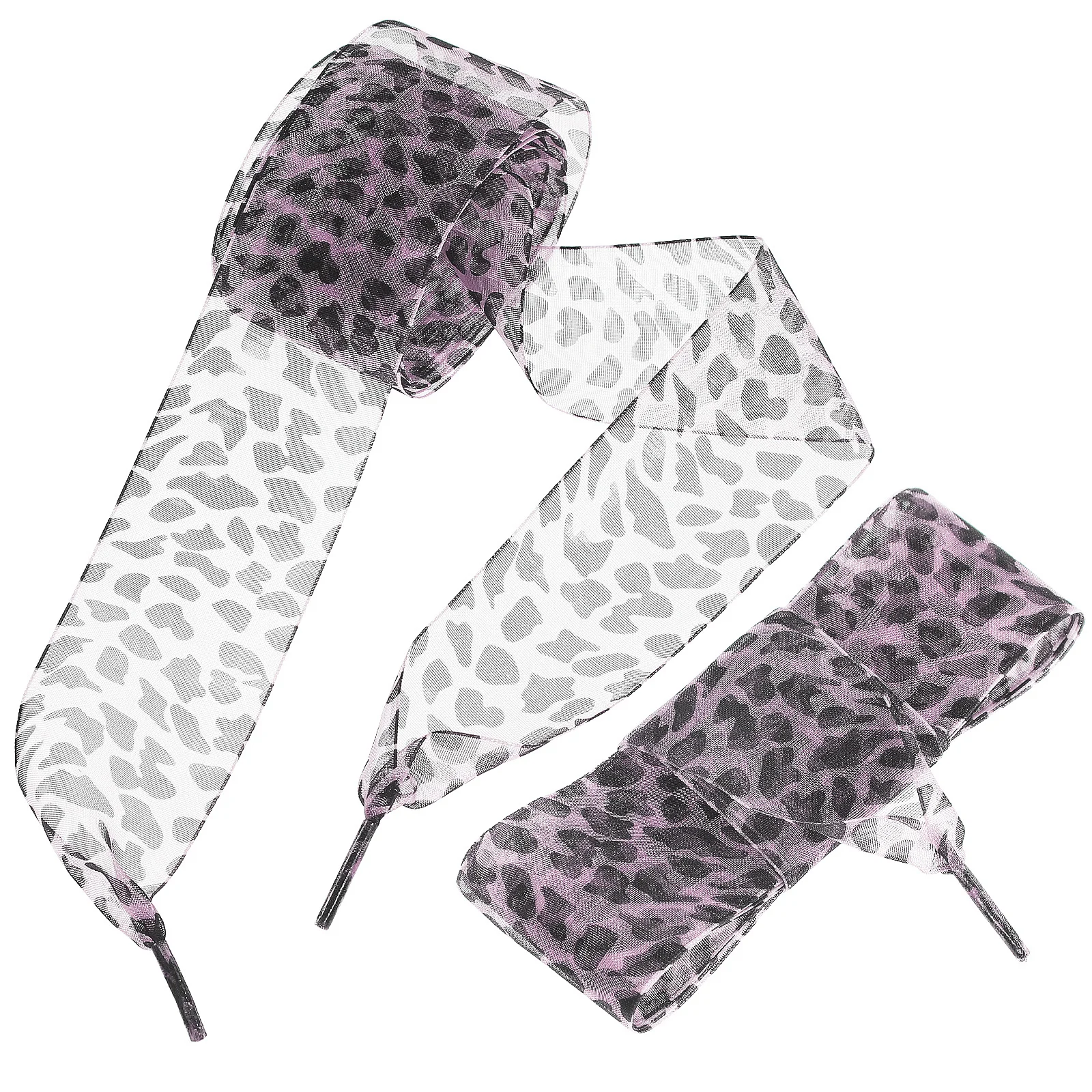 

2pcs Wide Leopard Print Flat Replacement Laces For Sneakers Boots Leopard Shoe Laces Dress Shoes Shoe Decor Accessory