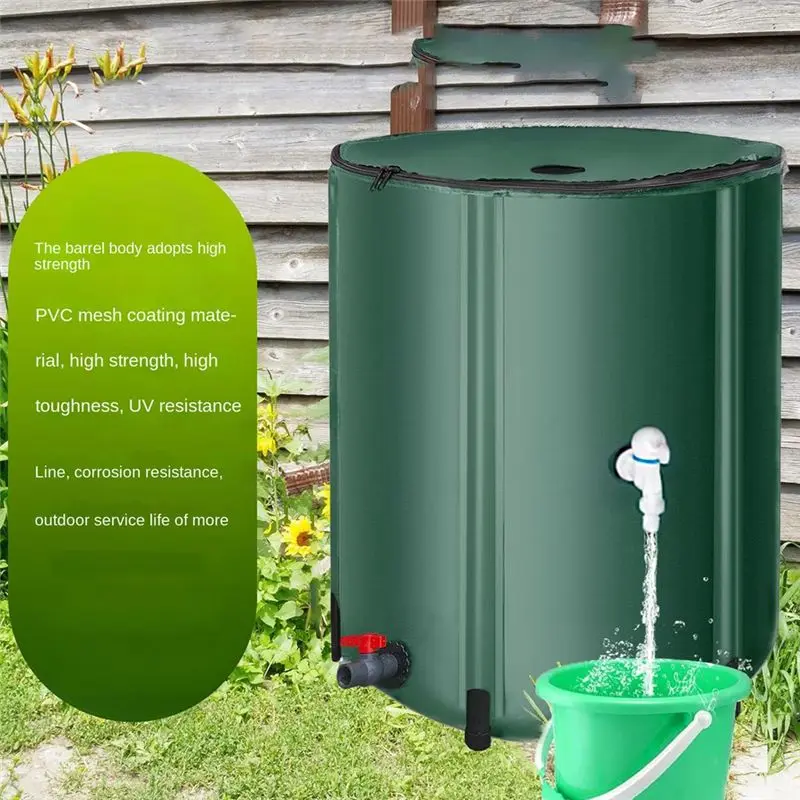 A01F-Rainwater Recycling Water Storage Tank Garden Irrigation Bucket Collection Container Garden Water Storage Barrel