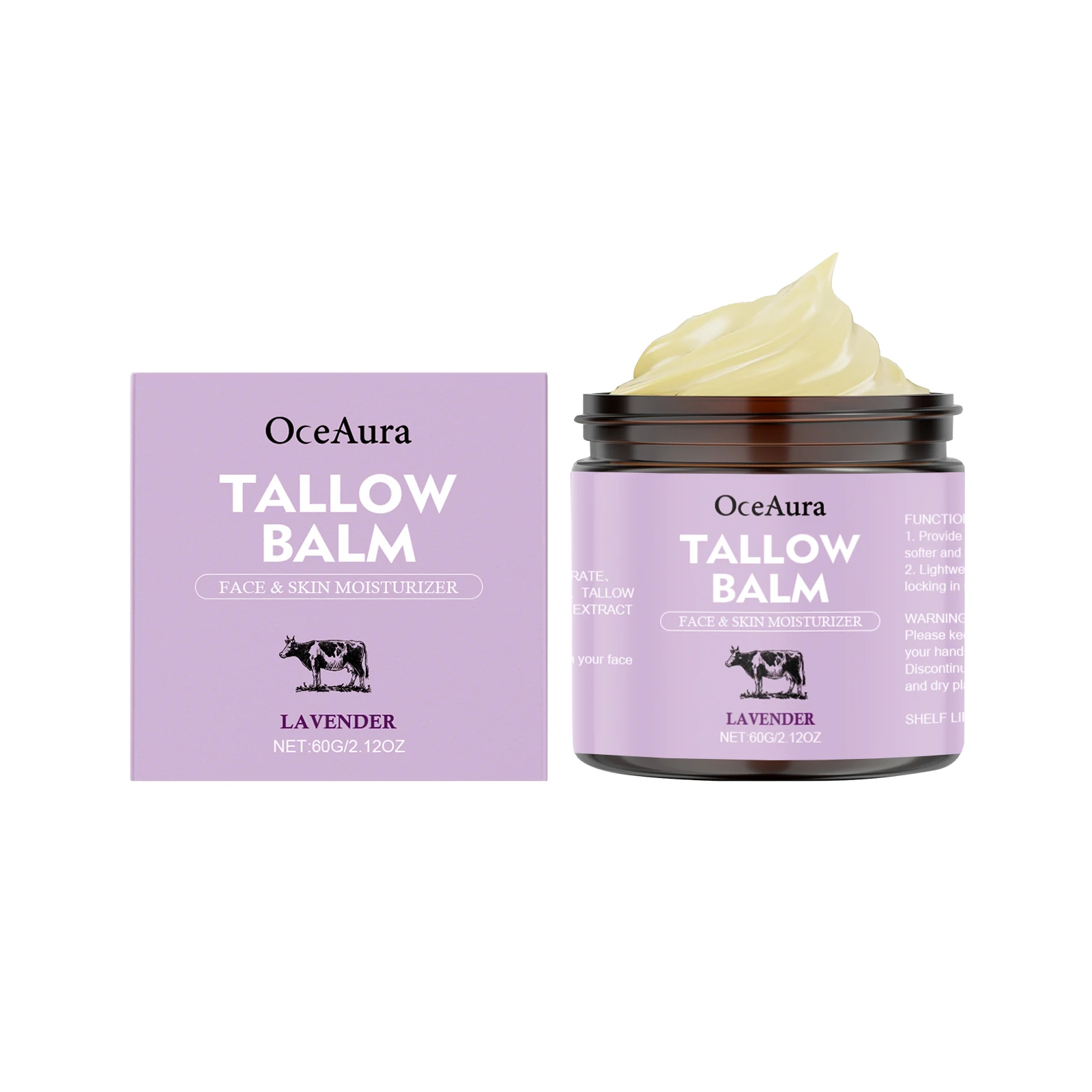 Lavender Tallow Moisturizing Cream Long Lasting Nourishment Relieve Skin Discomfort Improve Dryness Smooth Skin Body Care Lotion