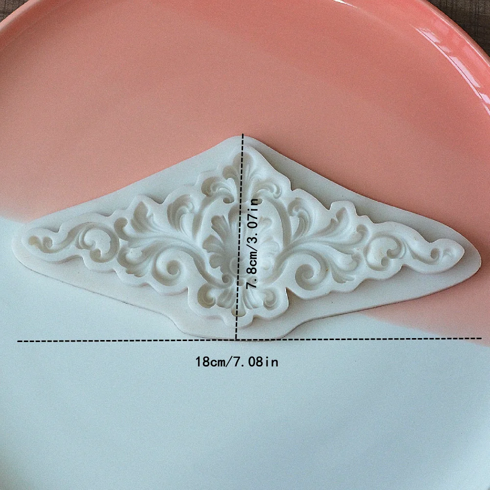 Lace Wedding Cake Silicone Edge Lace Fondant Decoration Mold Lace Photo Frame Decoration Tool Pastry Baking Tools