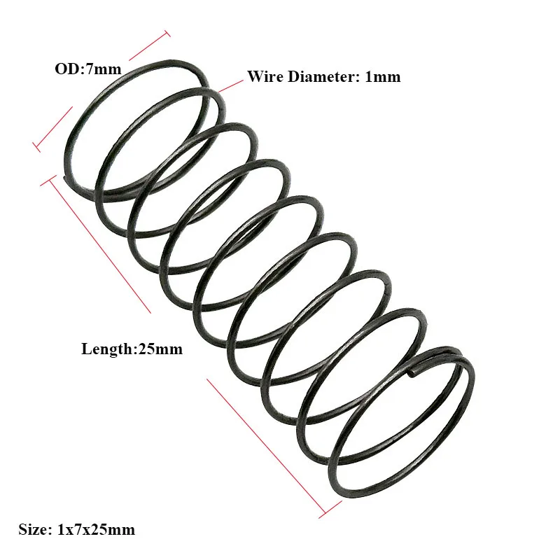Micro Small Compression Spring Pressure Diameter 1.0mm Mechanical Cylidrical Coil Pressure Release Return Compression Spring