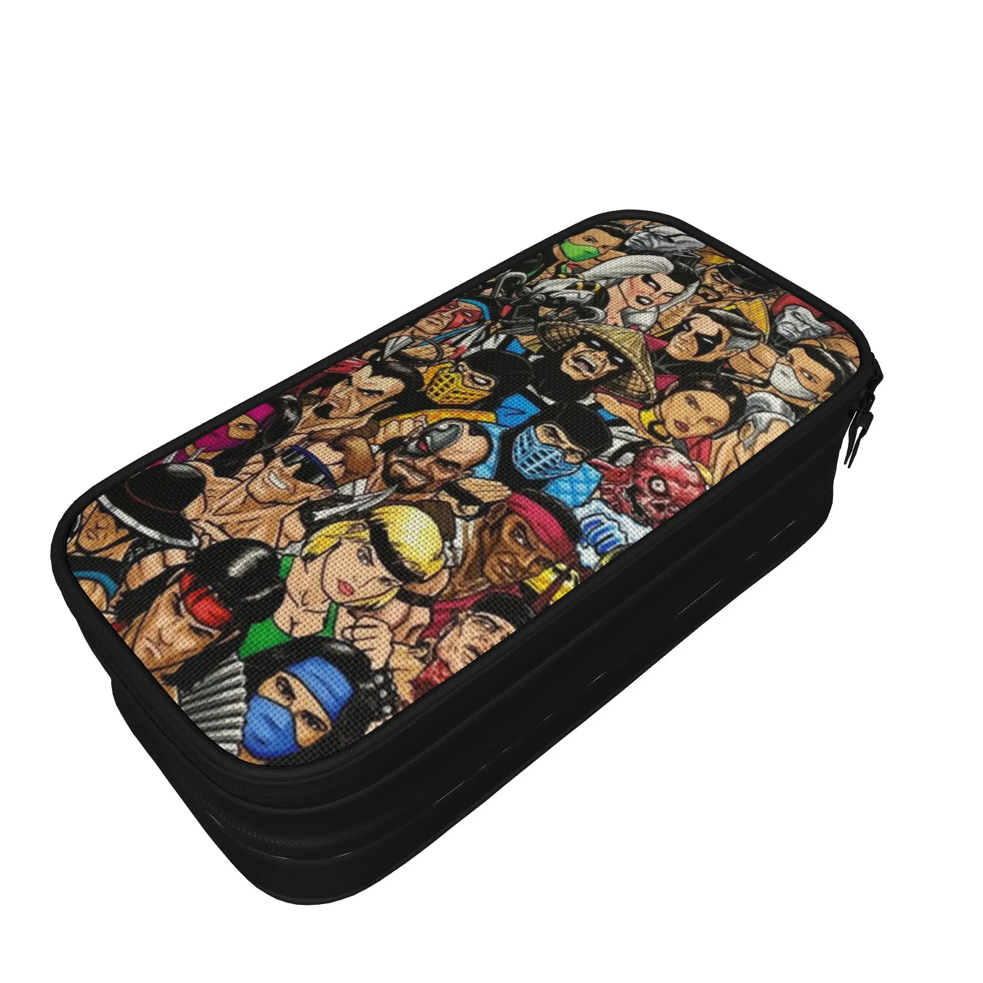 Estuche para lápices con diseño de juego de lucha retro Mortal Kombat, Sub Zero Scorpion Mk11, bolsas para estudiantes, estuches escolares