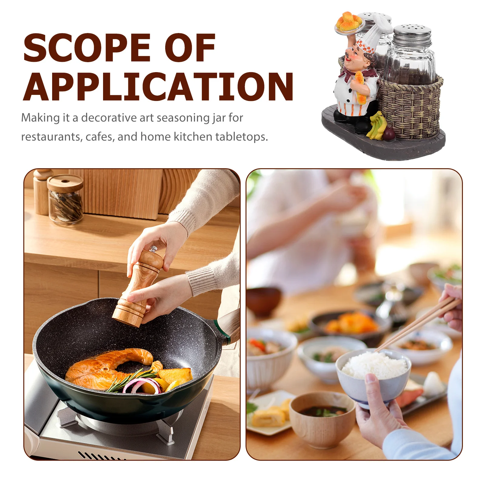 

Pepper Seasoning Storage Container Double Jar Kitchen Spice Shaker Practical Decorative Cooking Essential