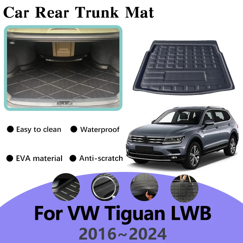 

EVA Pad For Volkswagen VW Tiguan L Allspace LWB MK2 2016~2024 Car Rear Trunk Mat Waterproof Protective Anti-Slip Car Accessories