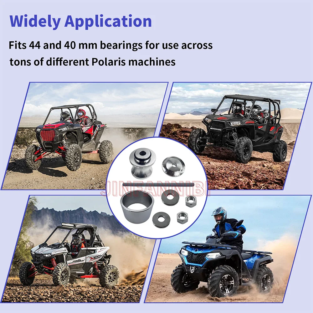 휠 베어링 제거 도구 키트, 폴라리스 UTV, ATV RZR 일반 레인저용, 40/44mm