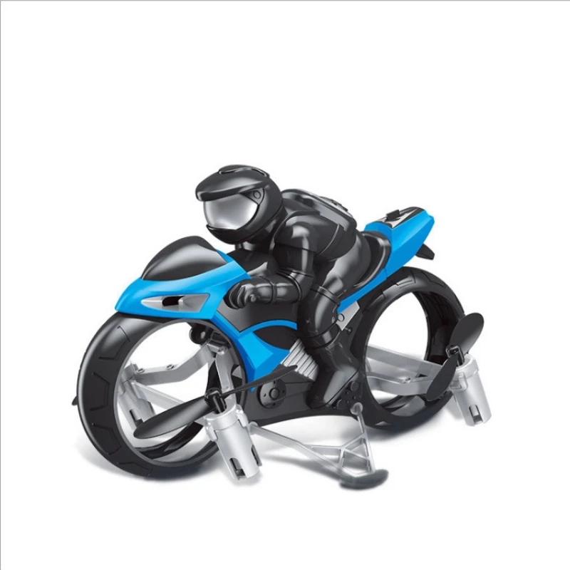 Anfíbio terra ar rc voando motocicleta 2 modo dublê drone 4 eixos de controle remoto bicicleta quadcopter aeronave brinquedo para crianças presente