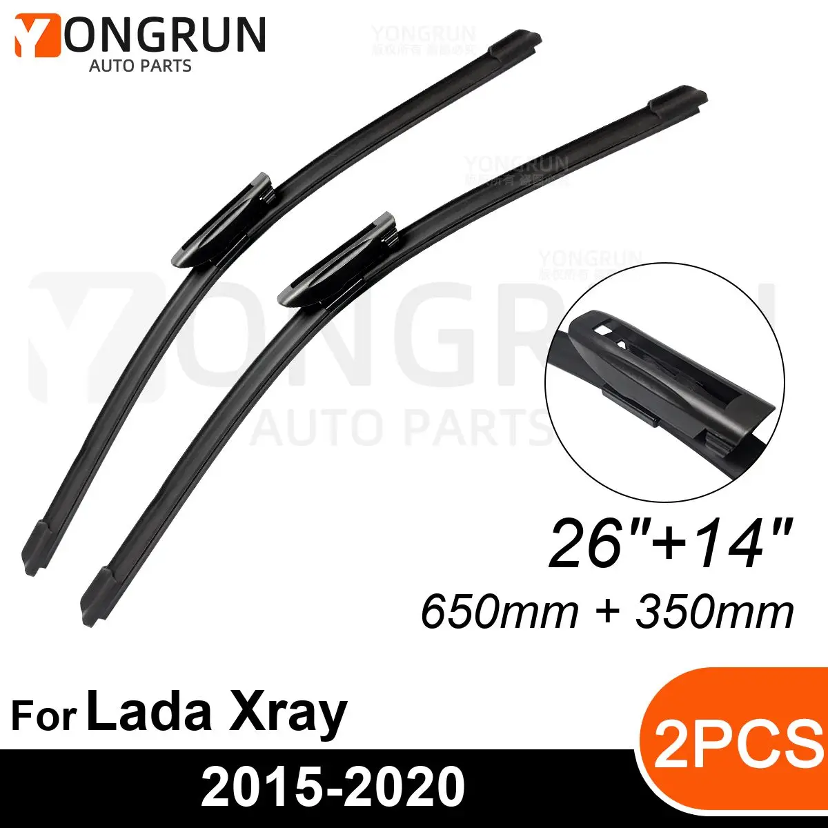 

Front Wipers For Lada Xray 2015-2020 Wiper Blade Rubber 26"+14" Car Windshield Windscreen Accessories 2016 2017 2018 2019 2020