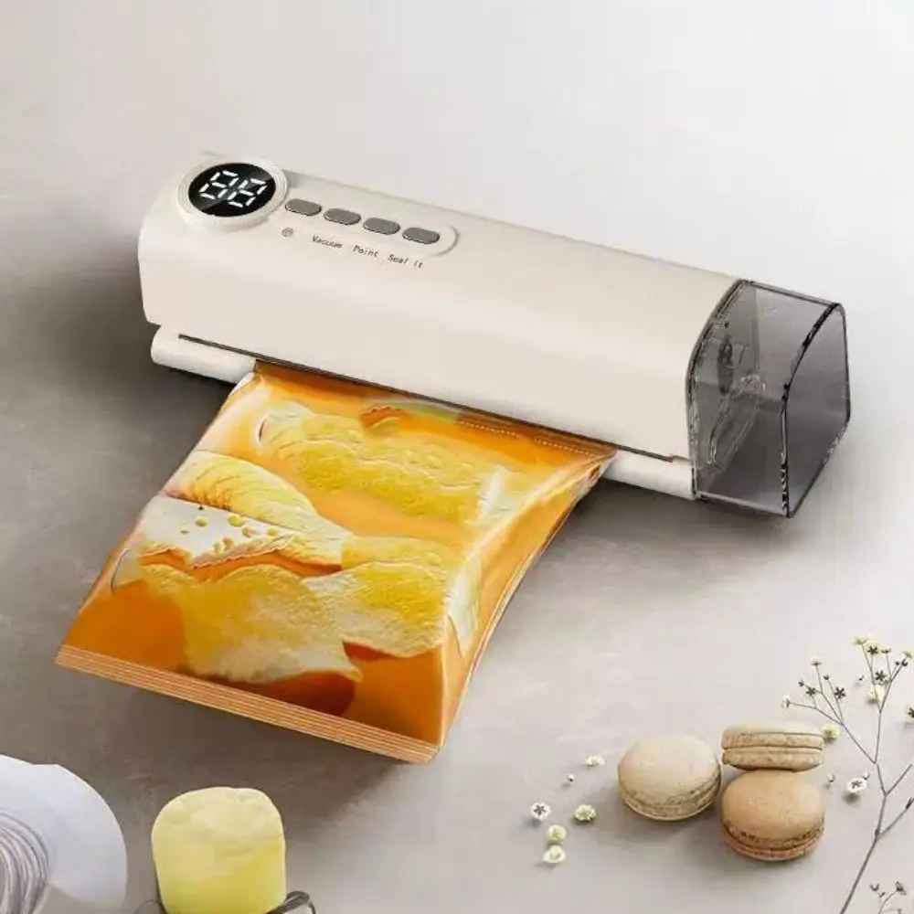 Handheld Automatic Vacuum Sealer USB Charging Plastic Food Sealer with Strong Suction Compact Vacuum Packaging Machine Camping