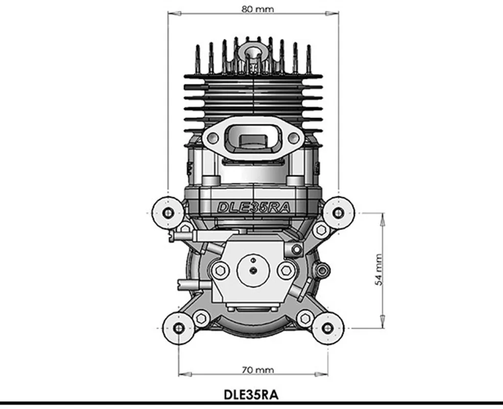 DLE35RA 35cc GAS Engine For RC Airplane Fixed Wing Model Single Stroke two exhaust wind cold hands start after Stroke