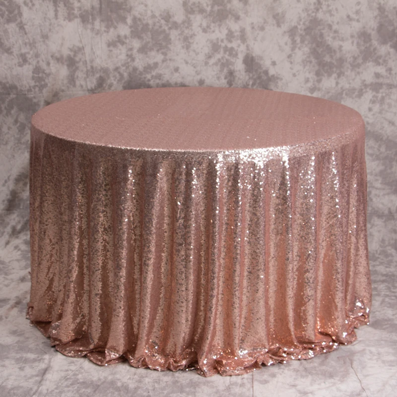 Decoration Big Size 480CM Pink Round Table Cloth Sequin Table Covers Home Banquet Party Wedding Tablecloths Sparkling