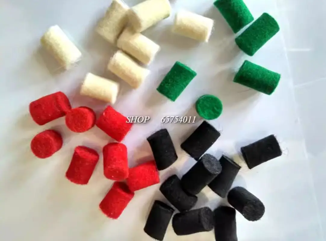 200pcs Saxophone maintenance accessories parts cylindrical wool felt（4 color）