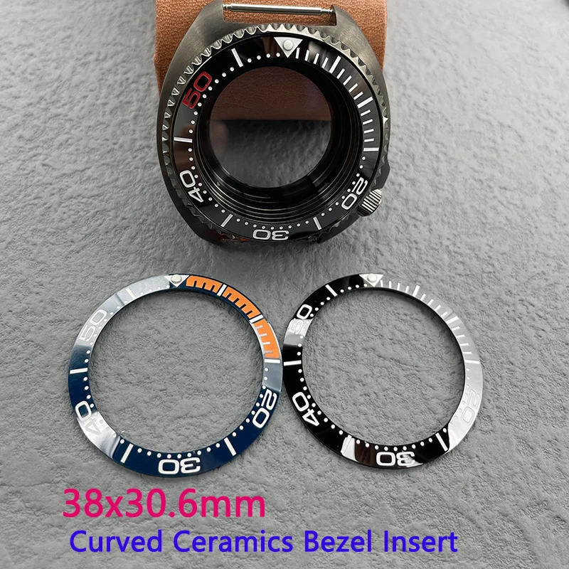 Custom Slope 38mm*30.6mm High Quality Ceramic Bezel Insert for NH35 NH34 NH36 GMT Movement 40mm Mens Watch Replace Watch Bezel