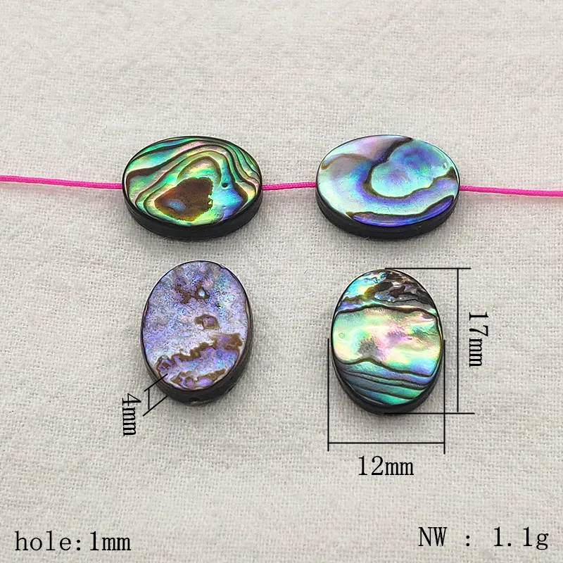 New Arrival! 8/12/13mm Real Natural Abalone Shell Oval Shape Beads For Handmade Earrings DIY Parts,Jewelry Findings&Components