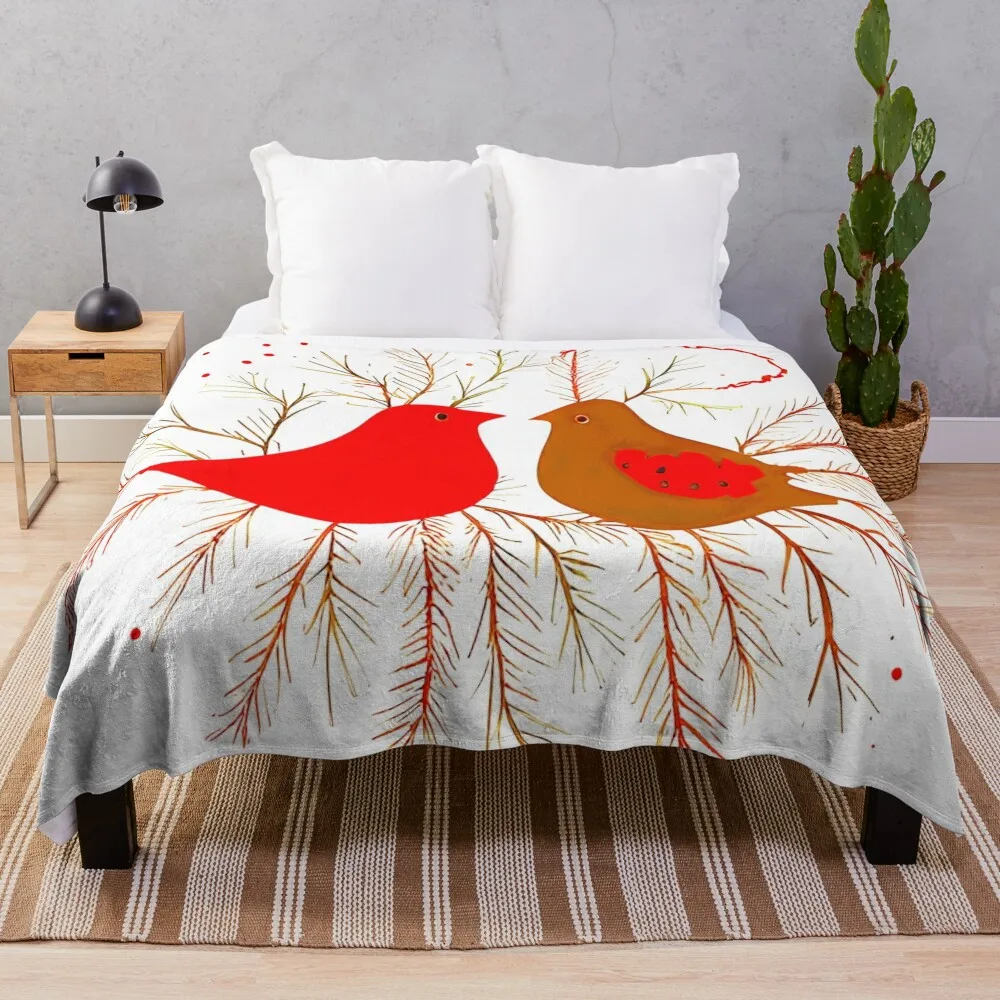 Love Birds Throw Blanket Blankets For Baby Soft Plush Plaid Blankets