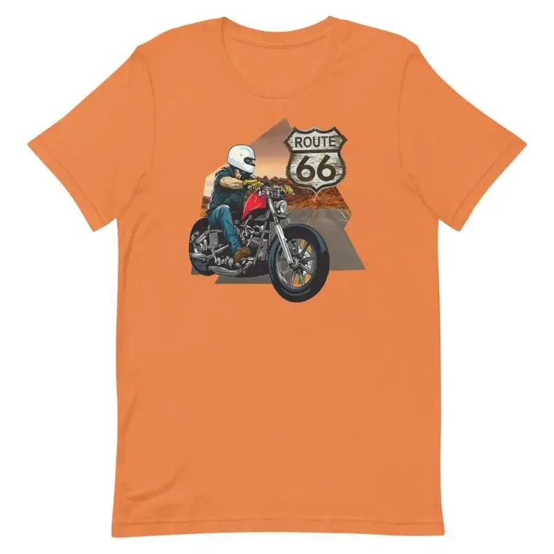 Route 66 Motorcycle Short Sleeve Unisex T Shirt