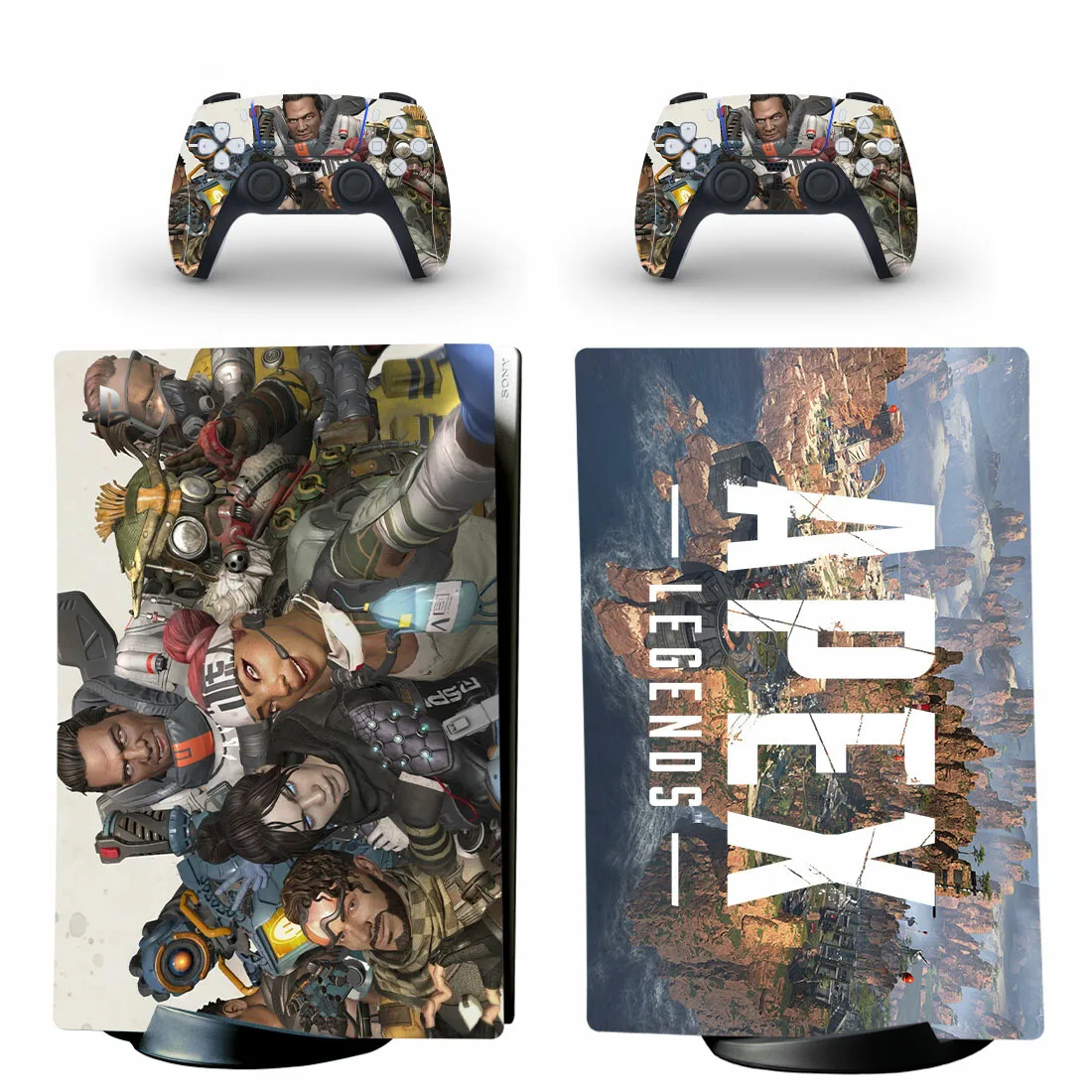 Apex ATIONS Extrémités PS5 Digital Skin Sticker, Decal Cover pour Console et 2 thorac, Vinyl Sticker