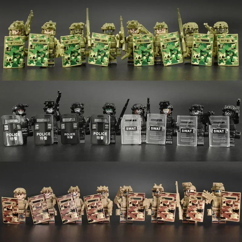 

Строительный блок, миниатюрный призрак спецназа, спецназ, вооруженные солдаты, сборные игрушки, детские подарки