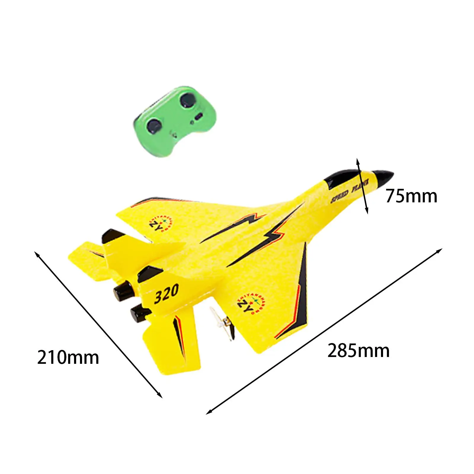 Avión de juguete de espuma con Control remoto, planeador RC de 2 canales para Parque, Picnic