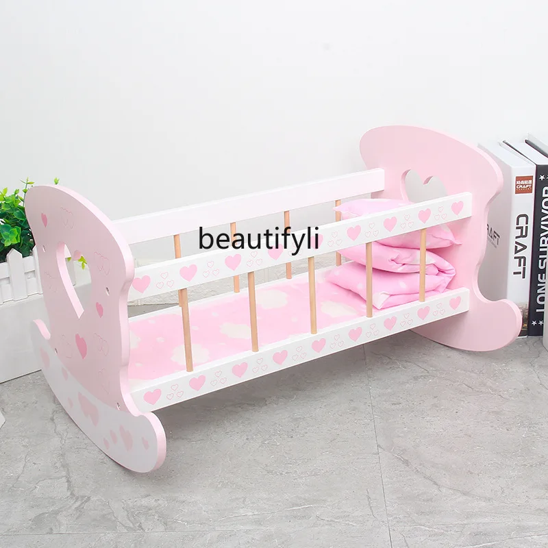 Simulated Baby Doll Bed Furniture Toddler Cosplay Boy Girl Baby Playing House Shaker