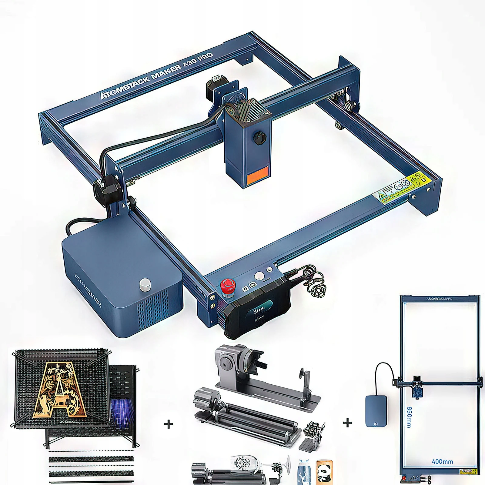 A30 X30 S30 Pro 160w Laser Engraver Cutter With F1 Worktable Panel R3 PRO Rotary Roller Extension Kit Large Size Set