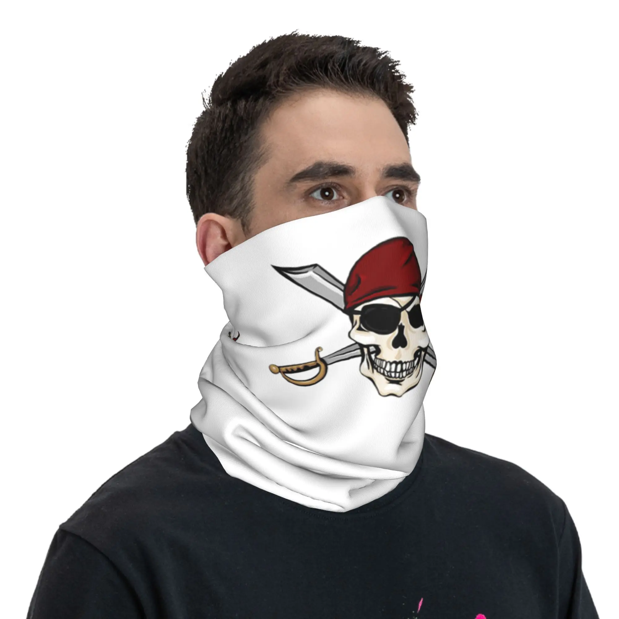 Pirates of the Caribbean Bandana Neck Cover Printed Wrap Scarf Multi-use Headband Hiking Fishing Unisex Adult Washable