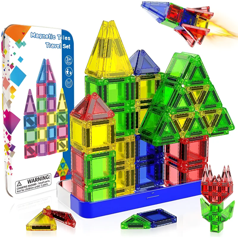 26/37/42 قطعة كتل مغناطيسية صغيرة الحجم مع صندوق حديد لتقوم بها بنفسك مجموعة مصممة منشئ المغناطيس ألعاب بناء نموذجية للأطفال هدية #1
