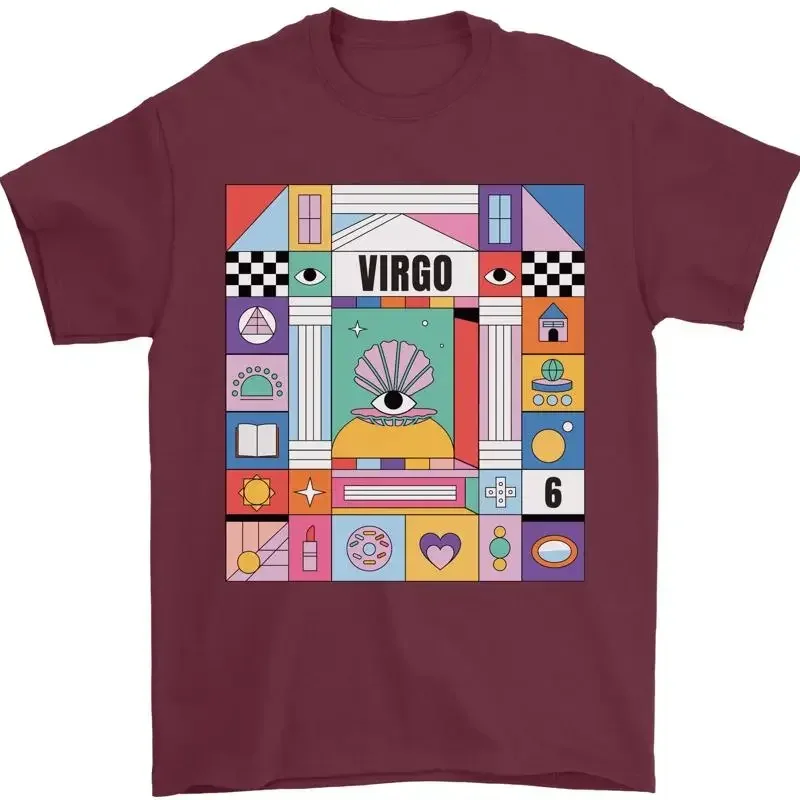 Einen Lebendigen Virgo Zodiac Stern Zeichen Herren 100% Baumwolle T shirt