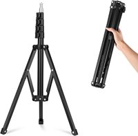 NEEWER 180cm Adjustable Metal Portable Camera Light Reflector Stand for Live Streaming Vlog Video Recording