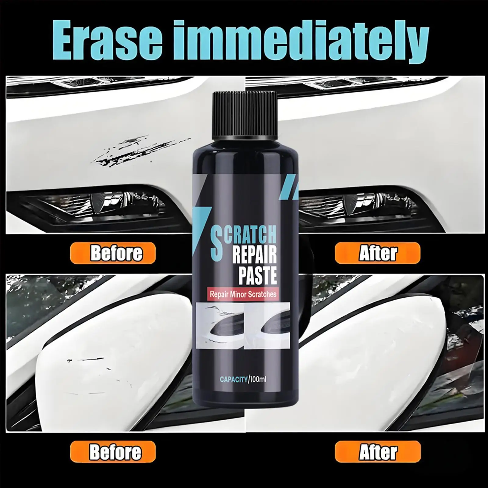 

Средство для удаления царапин для автомобилей, долговечное пальто, безопасное осветление, ремонтная паста для удаления царапин автомобиля, внедорожник, автофургон, седан