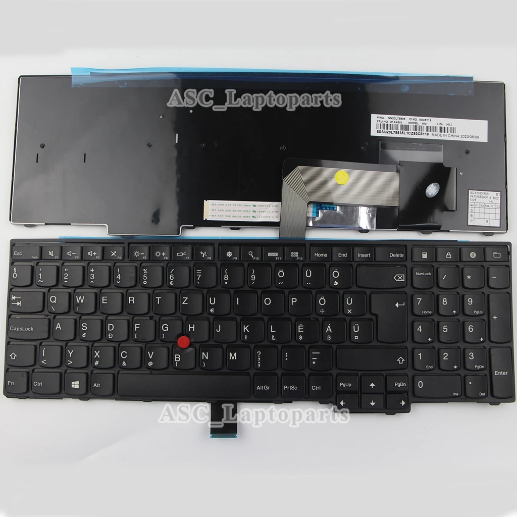 

New HU Hungarian Magyar Keyboard For LENOVO IBM Thinkpad T540 T540P T550 T560 P50s Black Frame Black