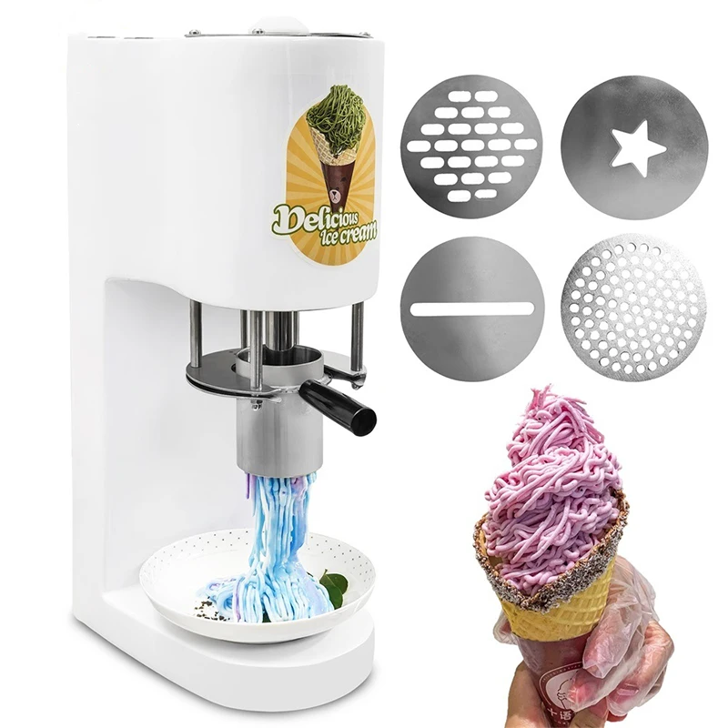 Noodle Ice Cream Machine Spaghetti Ice Cream Machine 4 Types Ice Cream Forming Machine Spaghetti Gelato Maker Ice Cream Makers