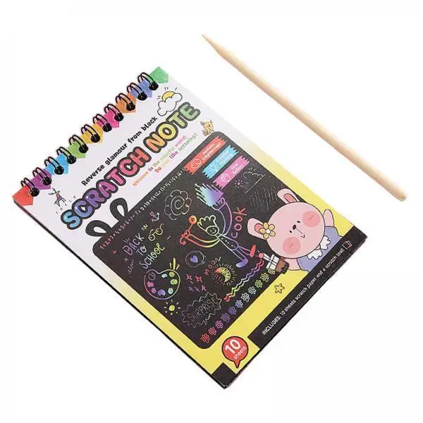 Scratch Paper Note Kit Educational Art Craft Set Drawing Toys Supplies for Creative Activities for Children
