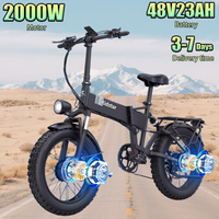 Ridstar H20 Pro E bike 2000W Dual Motor 48V23AH Battery Folding Electric Bicycle 20-Inch Fat Tire Mountain Electric Bike