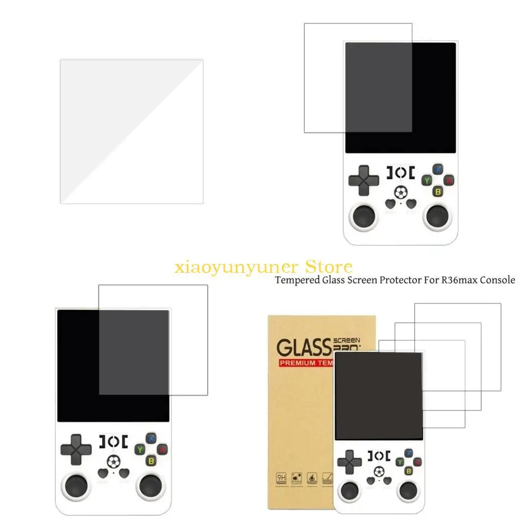 

P9JB Tempered Glass Screen Protector Shield for R36Max Handheld Console Antiscratch