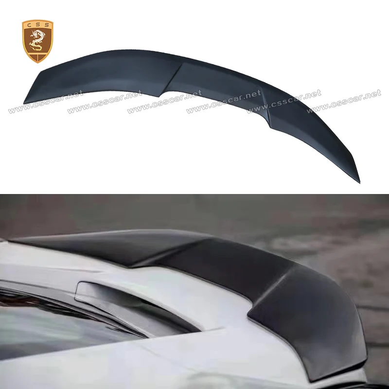 Car Spoiler For Ferrari 488 Conversion Vors Style Fiberglass FRP Rear Wing Car Exterior Tuning  Decoration Parts Accessories