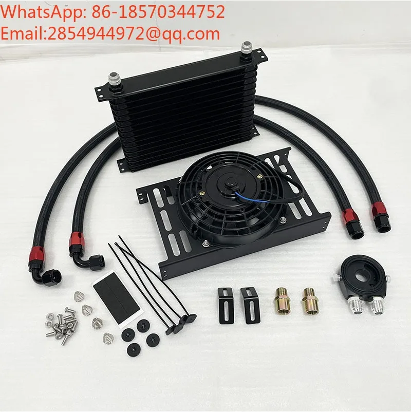 7-Inch Electric Fan 7-15 Rows AN10 Engine Oil Cooler Filter Mounting Bracket