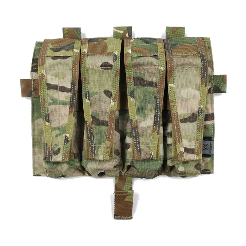 TW-M080 Delustering TwinFalcons Tactical Detachable Flap QUAD SMG Mag Pouches Panel for Plate Carrier Tactical Vest