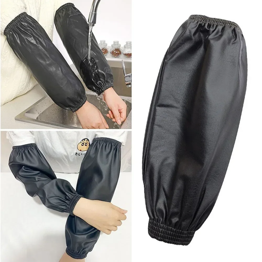 1Pair Thick Black Oversleeve Waterproof Oilproof Home Kitchen Cleaning Accessories Waterproof Sleeves Adult Arm Sleeves